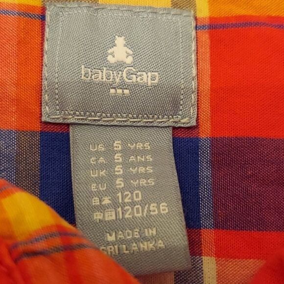 Baby Gap Plaid Button Shirt Sz 5yr - Picture 2 of 2